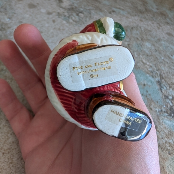 Fitz and Floyd Santa's Forest Friends Bird/Birdhouse 3-Piece Porcelain Tumblers - Picture 3 of 11